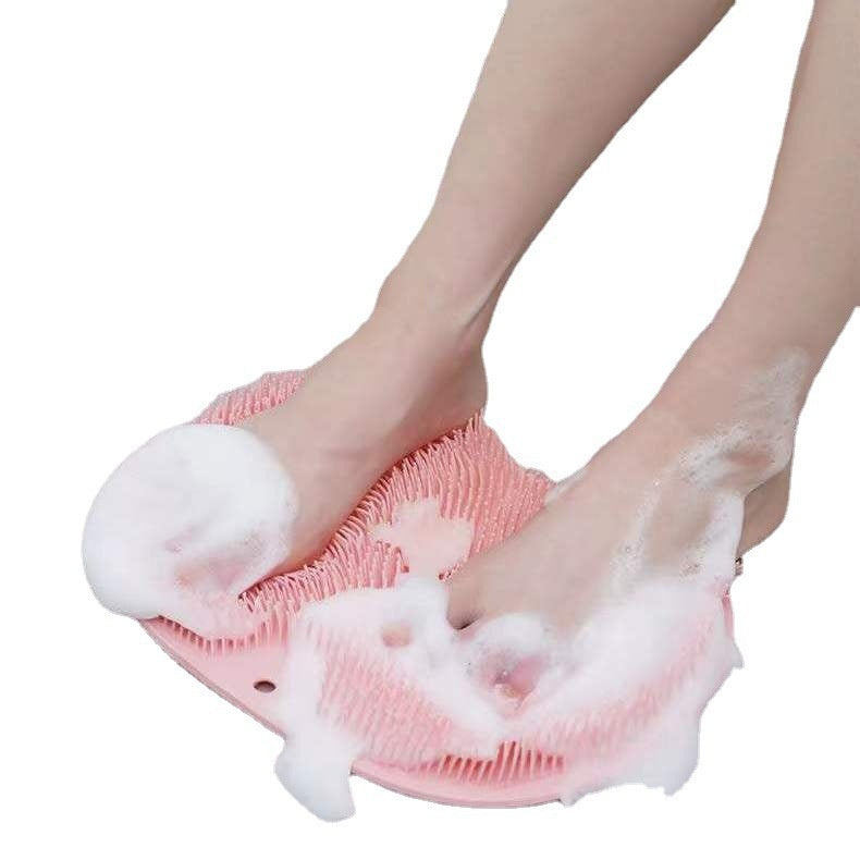 Silicone Bath Massage Pad, Shower Foot & Back Scrubber, Wall Mounted Back Scrubber, Back Brush With Non-Slip Suction Cups Cleans, Exfoliates